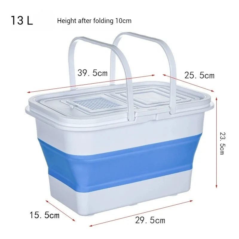 AquaFold Collapsible Fishing Bucket Large Capacity Folding Water Basin For Car Wash Outdoor Use 6