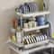 SteelDry Pro Stainless Steel Dish Bowl Drain Rack Large Capacity Kitchen Counter Organizer 2