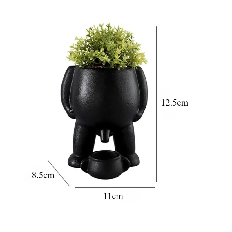 ArtMuse Ceramic Succulent Planter Modern Light Luxury Human Face Decorative Flowerpot 5