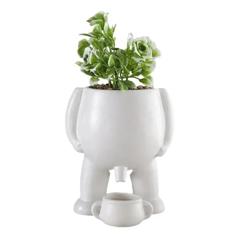 ArtMuse Ceramic Succulent Planter Modern Light Luxury Human Face Decorative Flowerpot 6