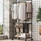 UrbanGlide Double Pole Coat Rack With Shelves Rolling Entryway Garment Rack With MultiLayer Storag 1