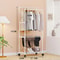 UrbanGlide Double Pole Coat Rack With Shelves Rolling Entryway Garment Rack With MultiLayer Storag 8