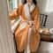 CozyLuxe Coral Fleece Long Bathrobe Womens Warm Winter Spa Robe Nightgown 4