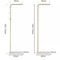 LuxeStand Modern Single Rod Coat Rack Floor Standing Metal Clothing Hat Storage Shelf 5