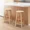 Nordic Solid Wood Bar Stool Modern Minimalist Backless High Chair For Kitchen Commercial Spaces 0