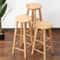 Nordic Solid Wood Bar Stool Modern Minimalist Backless High Chair For Kitchen Commercial Spaces 1