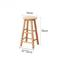 Nordic Solid Wood Bar Stool Modern Minimalist Backless High Chair For Kitchen Commercial Spaces 7