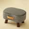 Minimalist Wooden Ottoman Stool Cushioned Shoe Bench Living Room Footrest 6