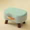 Minimalist Wooden Ottoman Stool Cushioned Shoe Bench Living Room Footrest 9