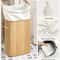 Foldable Bamboo Laundry Storage Basket Large Capacity Organizer For Bedroom Bathroom 3