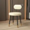 Light Luxury Upholstered Dining Chair Modern Metal Frame Dressing Accent Chair 3