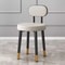 Light Luxury Upholstered Dining Chair Modern Metal Frame Dressing Accent Chair 6