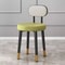 Light Luxury Upholstered Dining Chair Modern Metal Frame Dressing Accent Chair 7