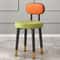 Light Luxury Upholstered Dining Chair Modern Metal Frame Dressing Accent Chair 10