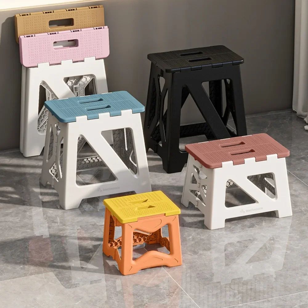 Portable Plastic Folding Stool AntiSlip Outdoor Camping Fishing Chair 0