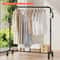 Detachable Metal Clothes Rack Floor Standing Garment Drying Rack With Side Hooks 0
