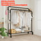 Detachable Metal Clothes Rack Floor Standing Garment Drying Rack With Side Hooks 1