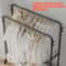 Detachable Metal Clothes Rack Floor Standing Garment Drying Rack With Side Hooks 3