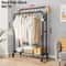 Detachable Metal Clothes Rack Floor Standing Garment Drying Rack With Side Hooks 8