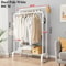 Detachable Metal Clothes Rack Floor Standing Garment Drying Rack With Side Hooks 9