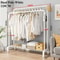 Detachable Metal Clothes Rack Floor Standing Garment Drying Rack With Side Hooks 11