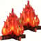 3D Halloween Cardboard Bonfire Centerpiece Artificial Fire Fake Flame Decoration 0
