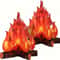 3D Halloween Cardboard Bonfire Centerpiece Artificial Fire Fake Flame Decoration 5
