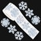 Laser Silver Winter Snowflake Sticker Roll 500pcsroll Waterproof Christmas SelfAdhesive Decals 0