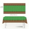 Green Pixel Lawn Disposable Rectangular Tablecloth Party Event Decoration Cover 6