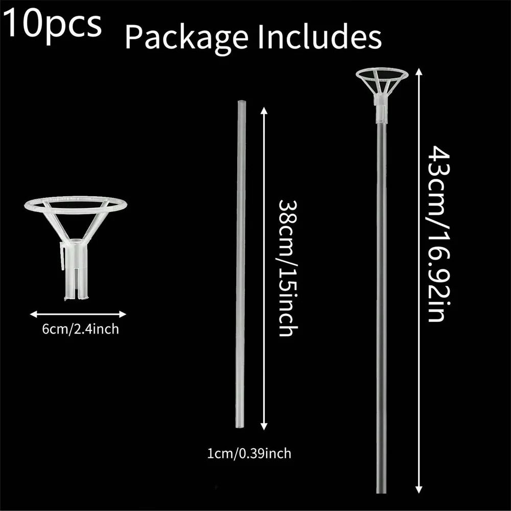 1575 In Clear BOBO Balloon Sticks With Cups 10pcs Long Transparent Balloon Holders For Birthday G 6