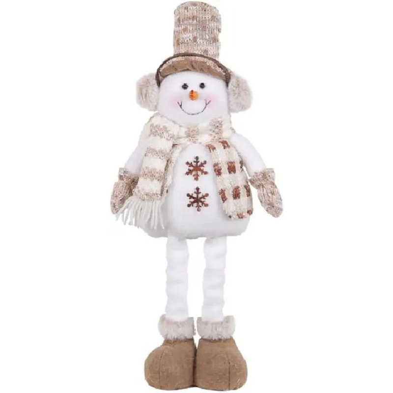 Adjustable Extendable Christmas Plush Dolls Santa Snowman Reindeer Tabletop Decorations 7