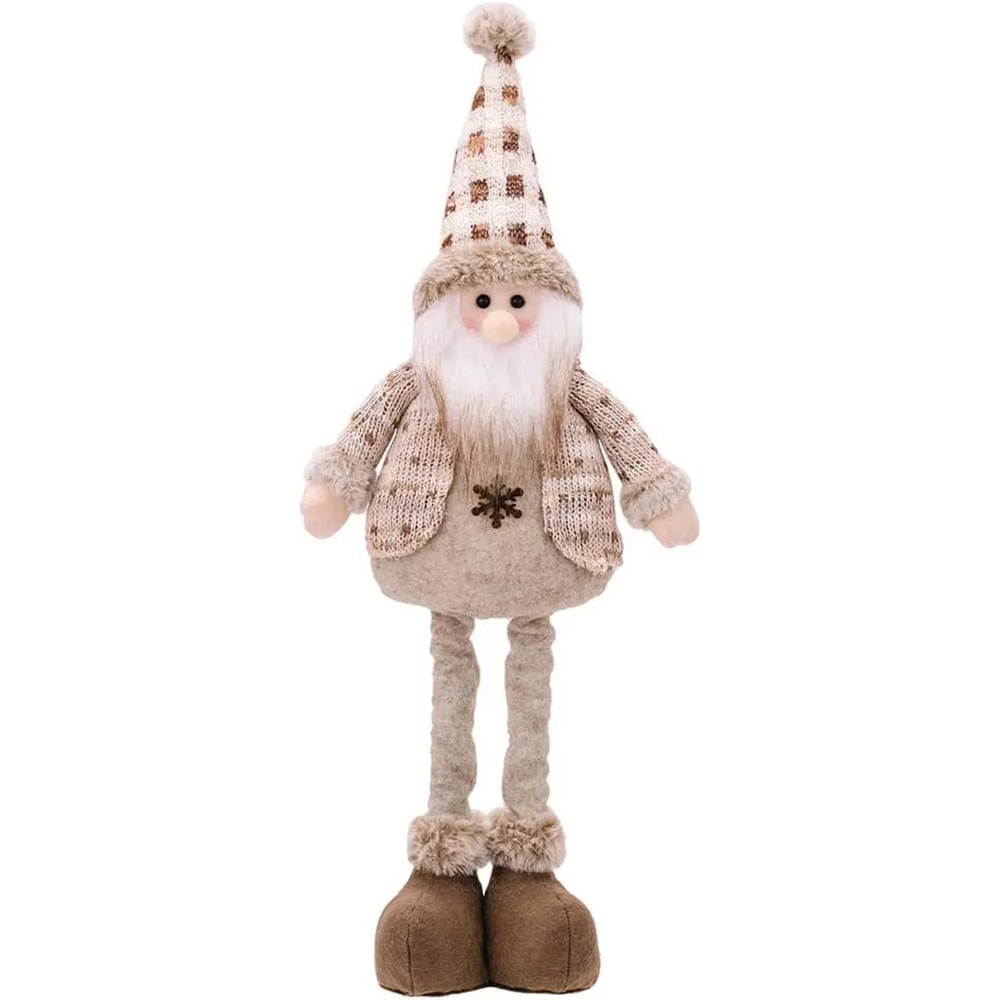 Adjustable Extendable Christmas Plush Dolls Santa Snowman Reindeer Tabletop Decorations 8