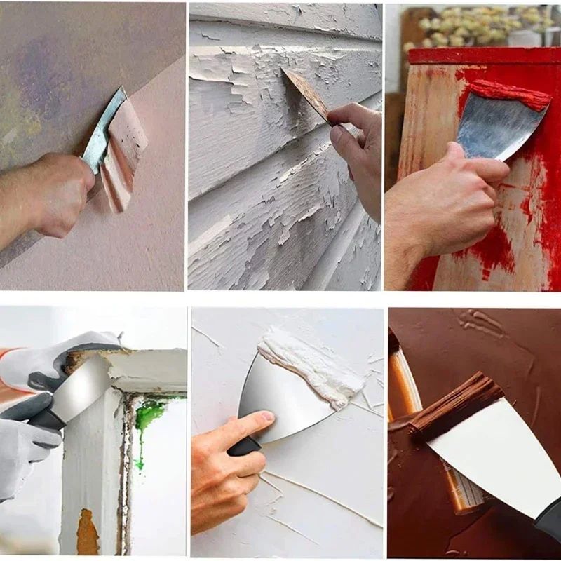 Stainless Steel Putty Knife Scraper Set 2345 In Paint Construction Cleaning Tools 5