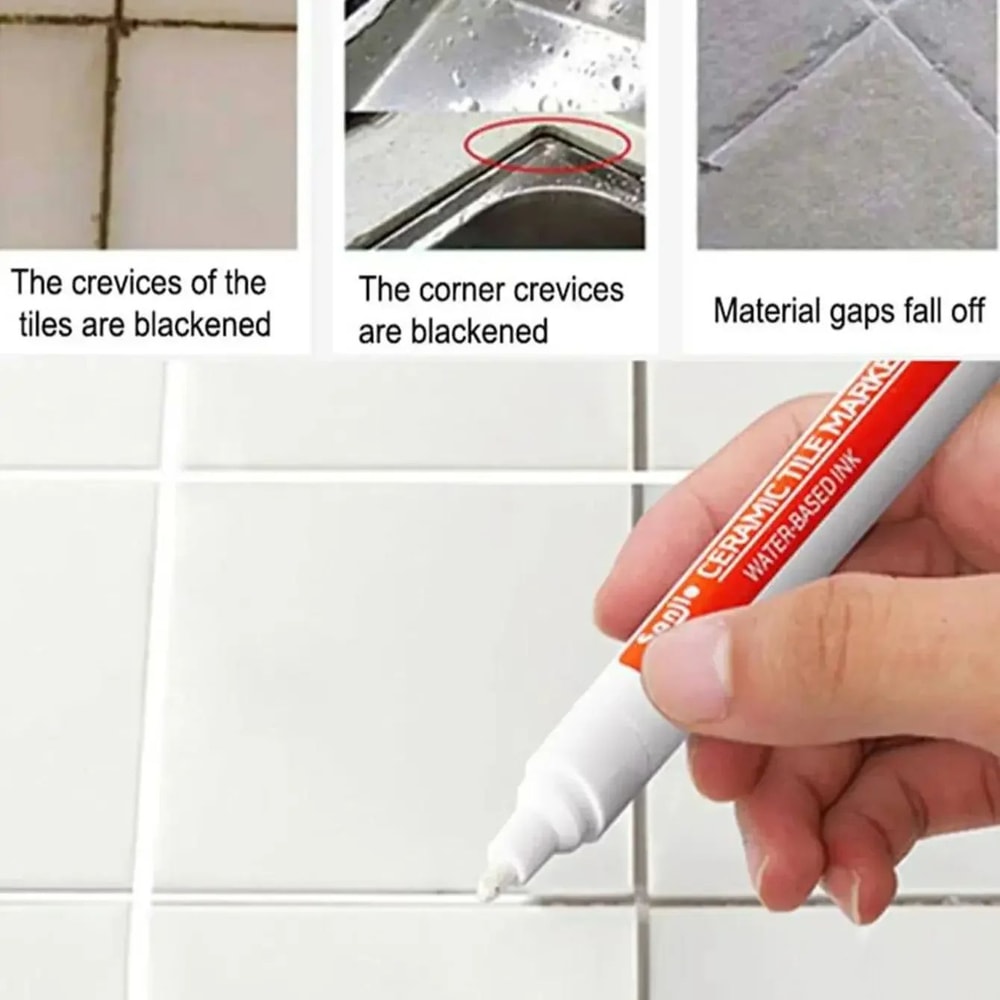 Waterproof Tile Grout Repair Pen AntiMildew Ceramic Gap Whitening Marker 4