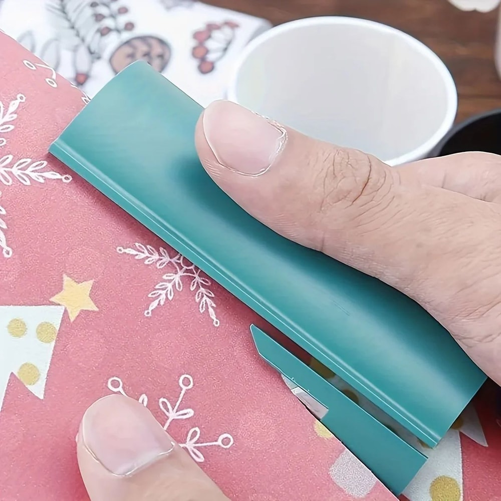 Portable Mini Wrapping Paper Cutter Christmas Gift Wrap Cutting Tool 4