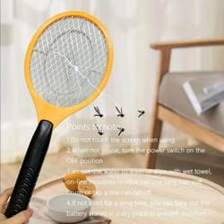 lightweight electric mosquito swatter – compact high-efficiency bug zapper racket