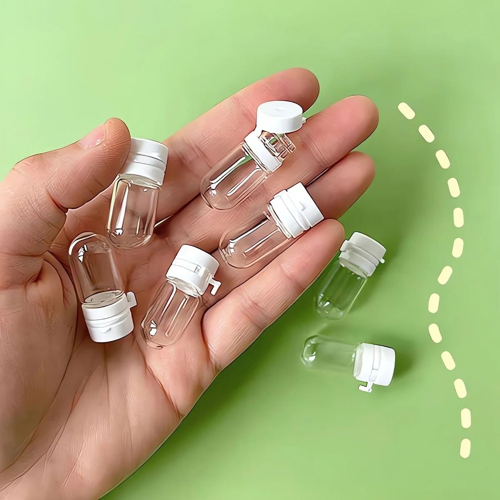 10Pcs Clear LeakProof Travel Bottles FlipTop Makeup Remover Lotion Dispensers 4