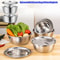 3Piece Stainless Steel Strainer Mixing Bowl Set Multifunctional Fruit And Vegetable Washing Kit 0