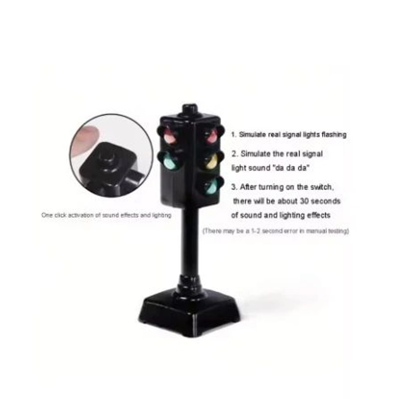 Mini Simulation Traffic Light Lamp LED Toy Road Signal Desk Ornament 5