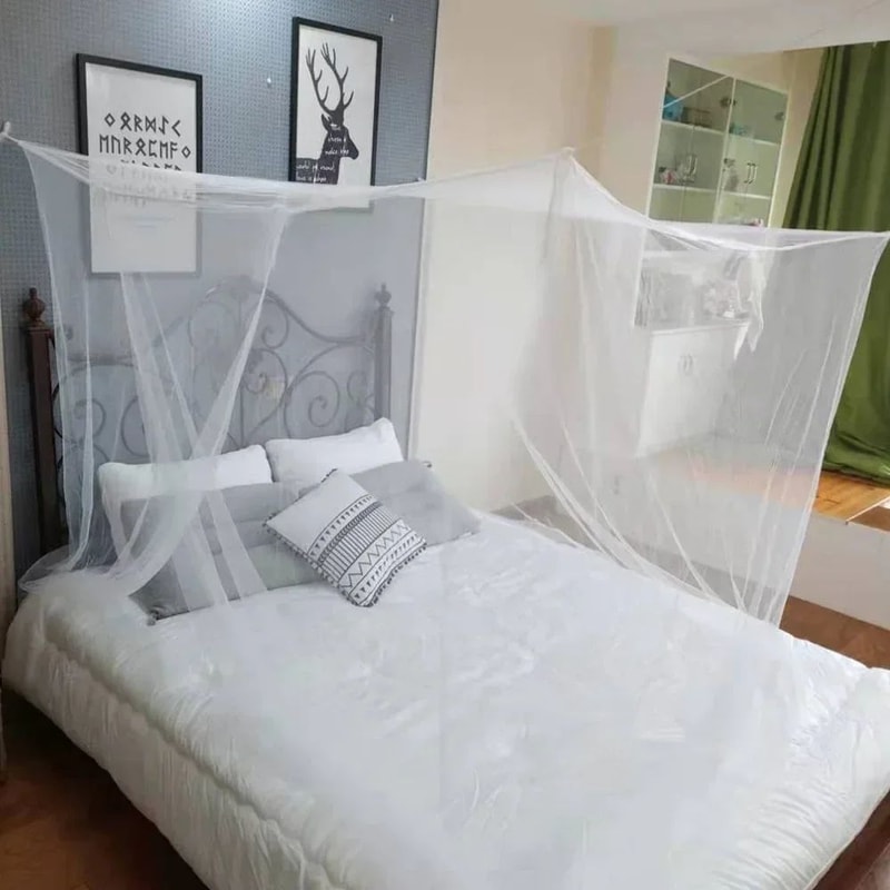Portable White Mesh Mosquito Net Tent Foldable Lightweight Outdoor Camping Indoor Sleeping Shelte 5
