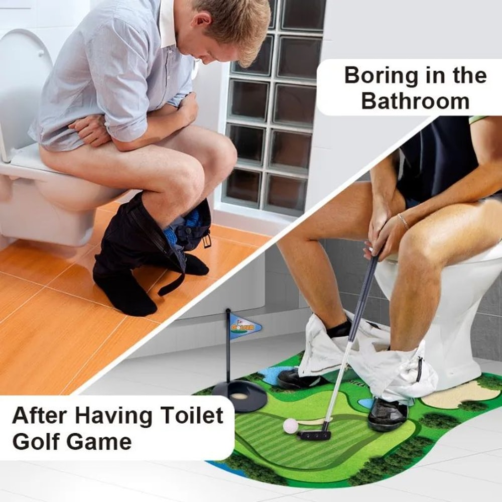 Toilet Golf Ball Set 5Piece Funny Bathroom Mini Golf Practice Balls Gift For Dad Boyfriend 5