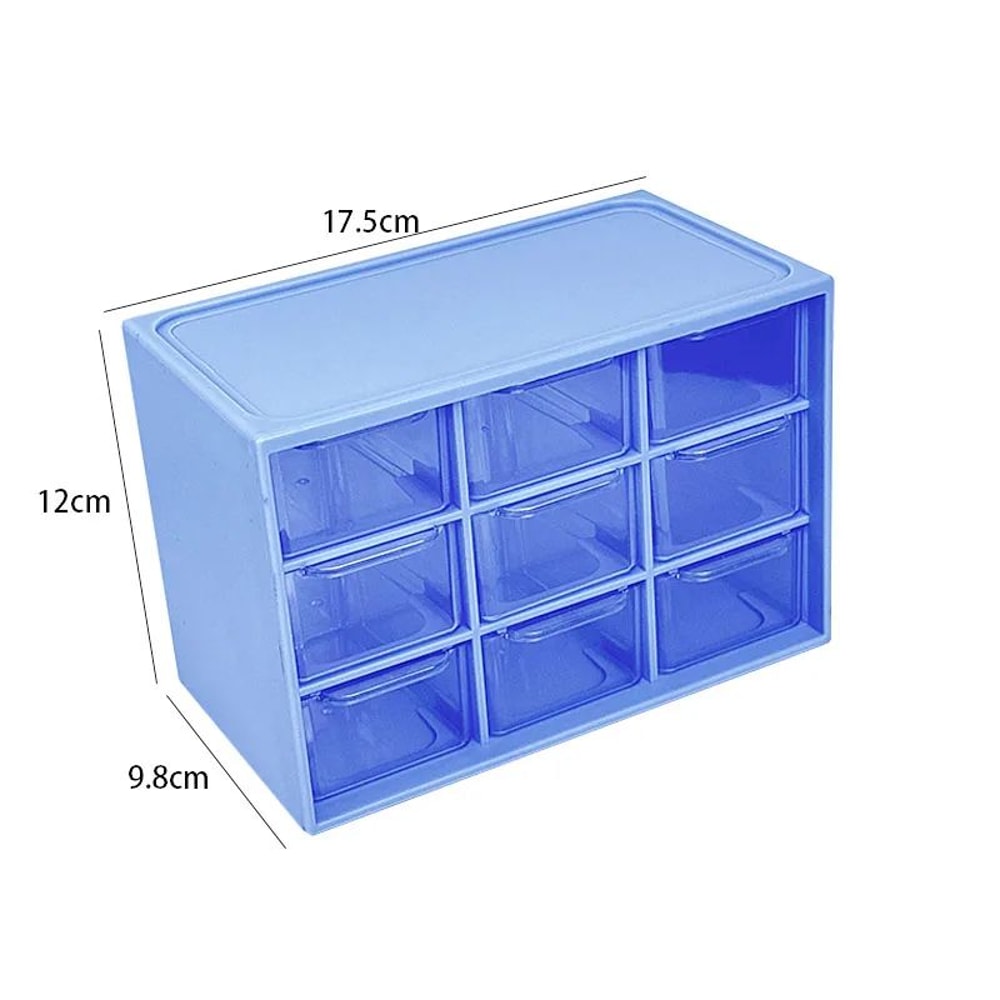 Dustproof MultiGrid Desktop Drawer Organizer Box Portable Jewelry Cosmetics Storage Case 7