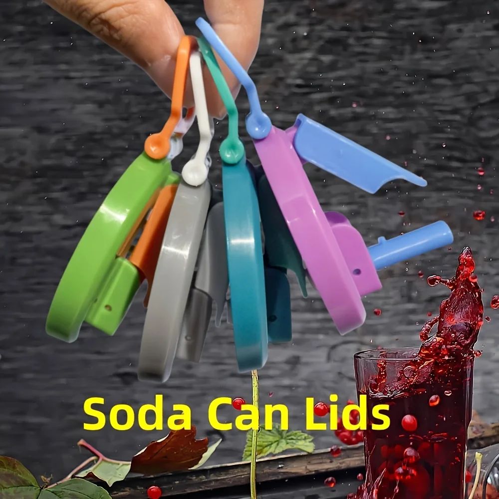 Reusable Soda Can Lid With Straw LeakResistant Beverage Cover In 4 Colors For Soft Drinks Juices 5