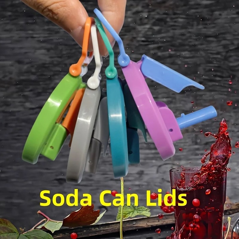 Reusable Soda Can Lid With Straw LeakResistant Beverage Cover In 4 Colors For Soft Drinks Juices 5