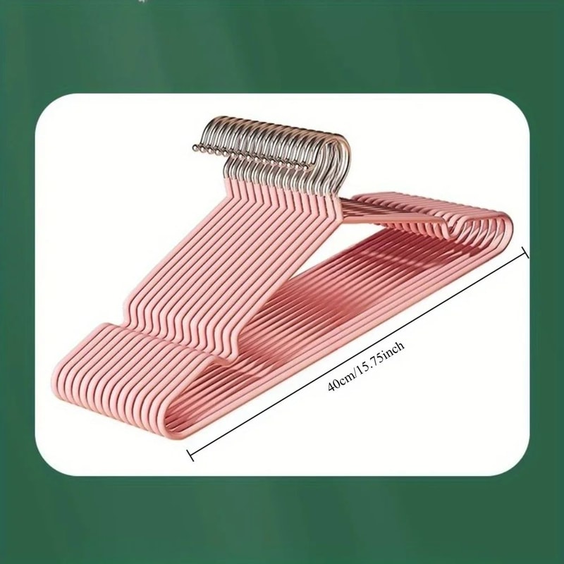 2030Pcs HeavyDuty Metal Clothes Hangers AntiSlip Space Saving Closet Garage Organizer 3