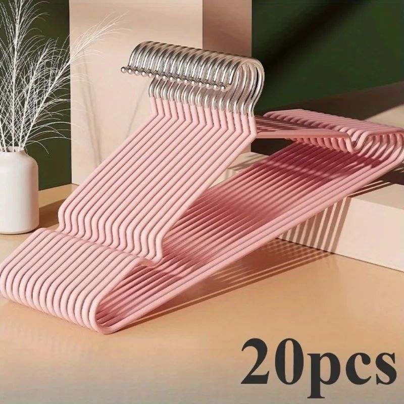 2030Pcs HeavyDuty Metal Clothes Hangers AntiSlip Space Saving Closet Garage Organizer 7