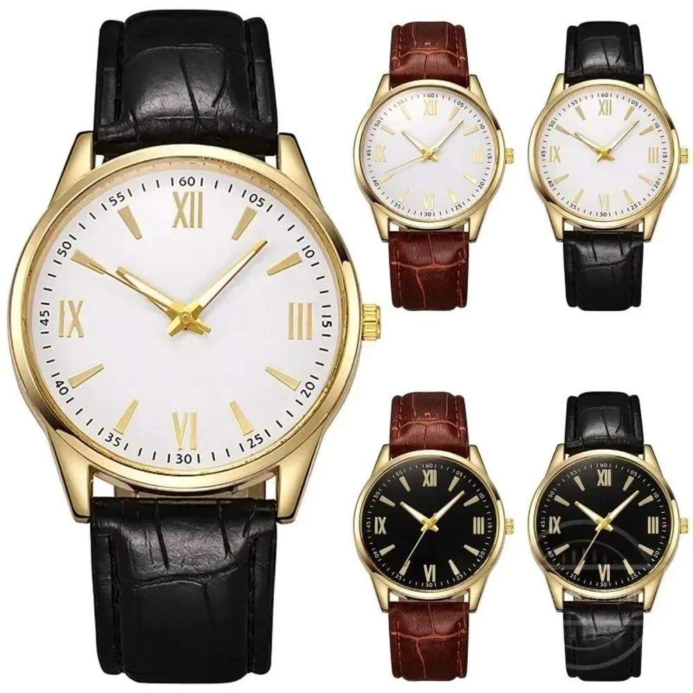 Luxury Minimalist Mens Quartz Watch Ultra Thin 40mm Business Leather Band Wristwatch 4