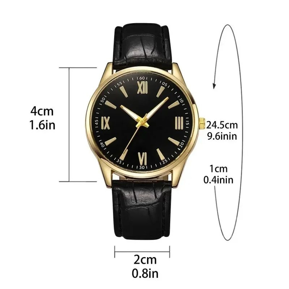 Luxury Minimalist Mens Quartz Watch Ultra Thin 40mm Business Leather Band Wristwatch 5