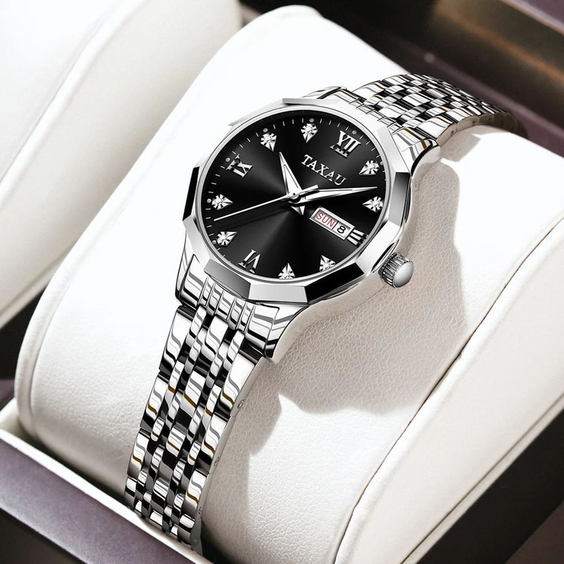 OLEVS Elegant Golden Womens Quartz Watch Waterproof Stainless Steel Luxury Ladies Wristwatch 10