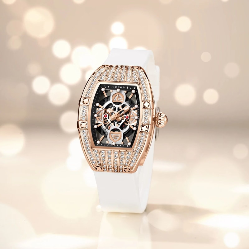 Radiant Elegance Diamond Accent Womens Quartz Luxury Watch 2